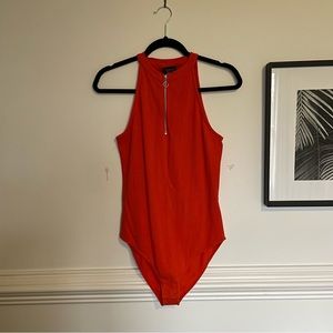 Topshop orange bodysuit